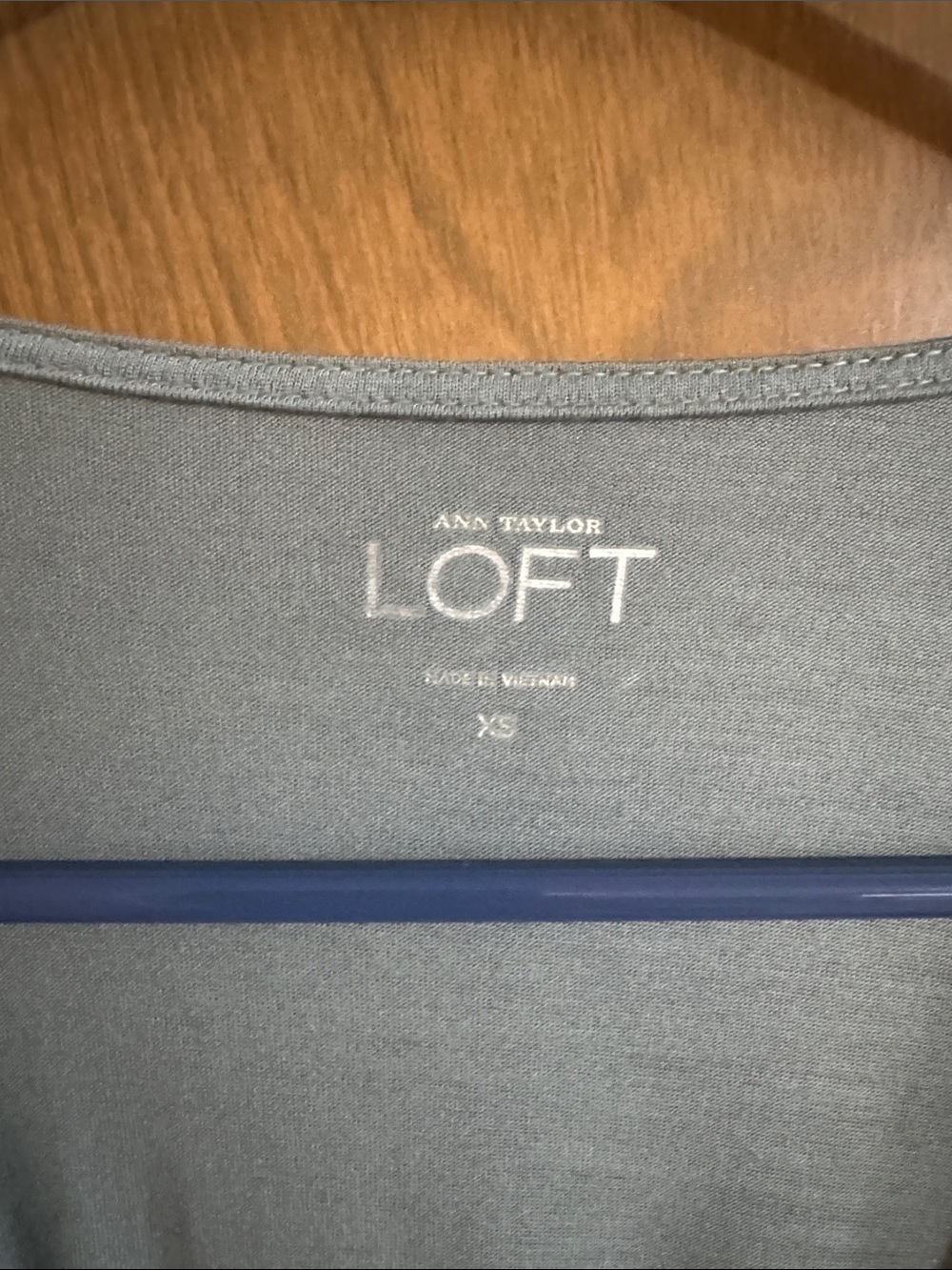 LOFT blue-grey Twist-Front Long Sleeve Tee - Picture 2 of 5